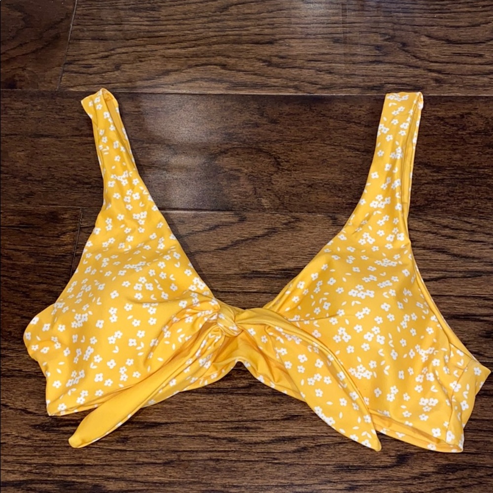 Bikini top yellow floral